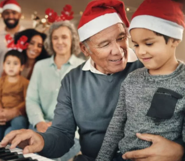 De piano blijft een symbool van kerst